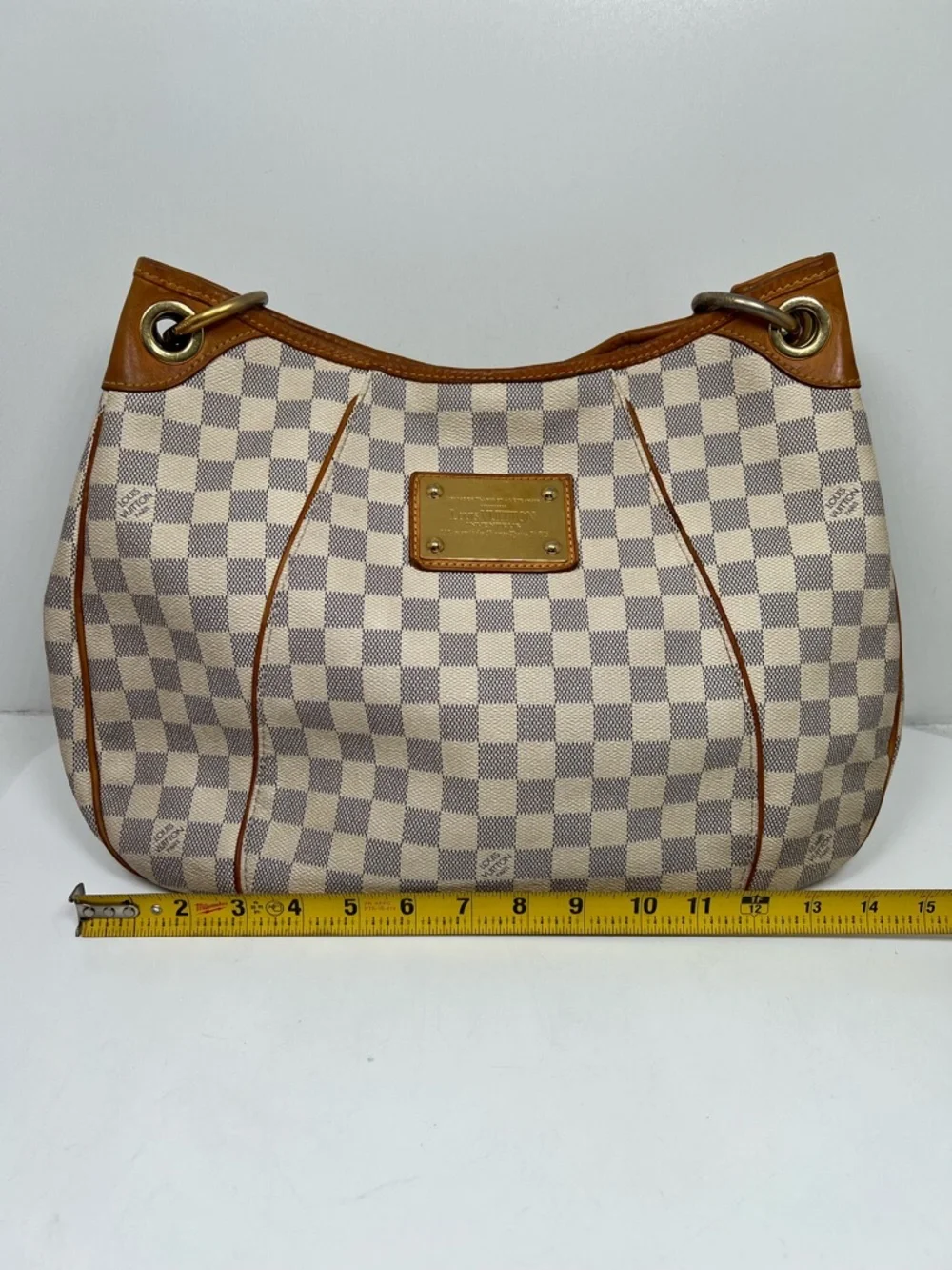 Louis Vuitton LV Shoulder Bag Galliera PM White Damier Azur